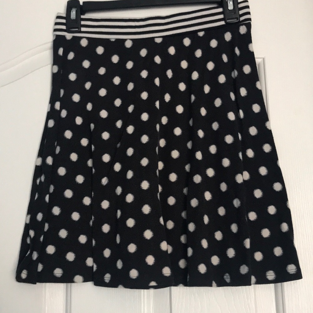 Xhilaration Black and White Polka Dot Skirt